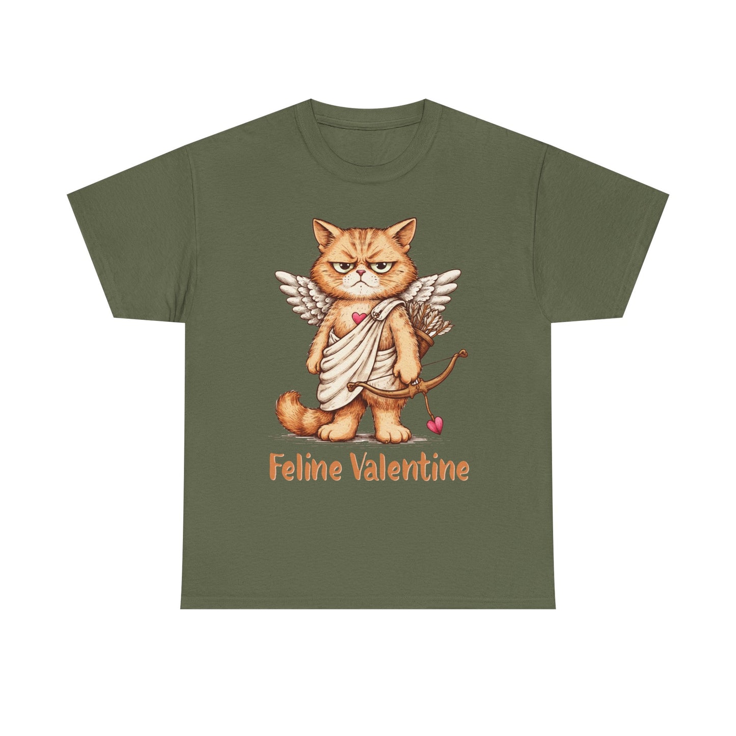 Valentines Day ! Feline Valentine Tee | Grumpy Cat Cupid | Valentines Gift