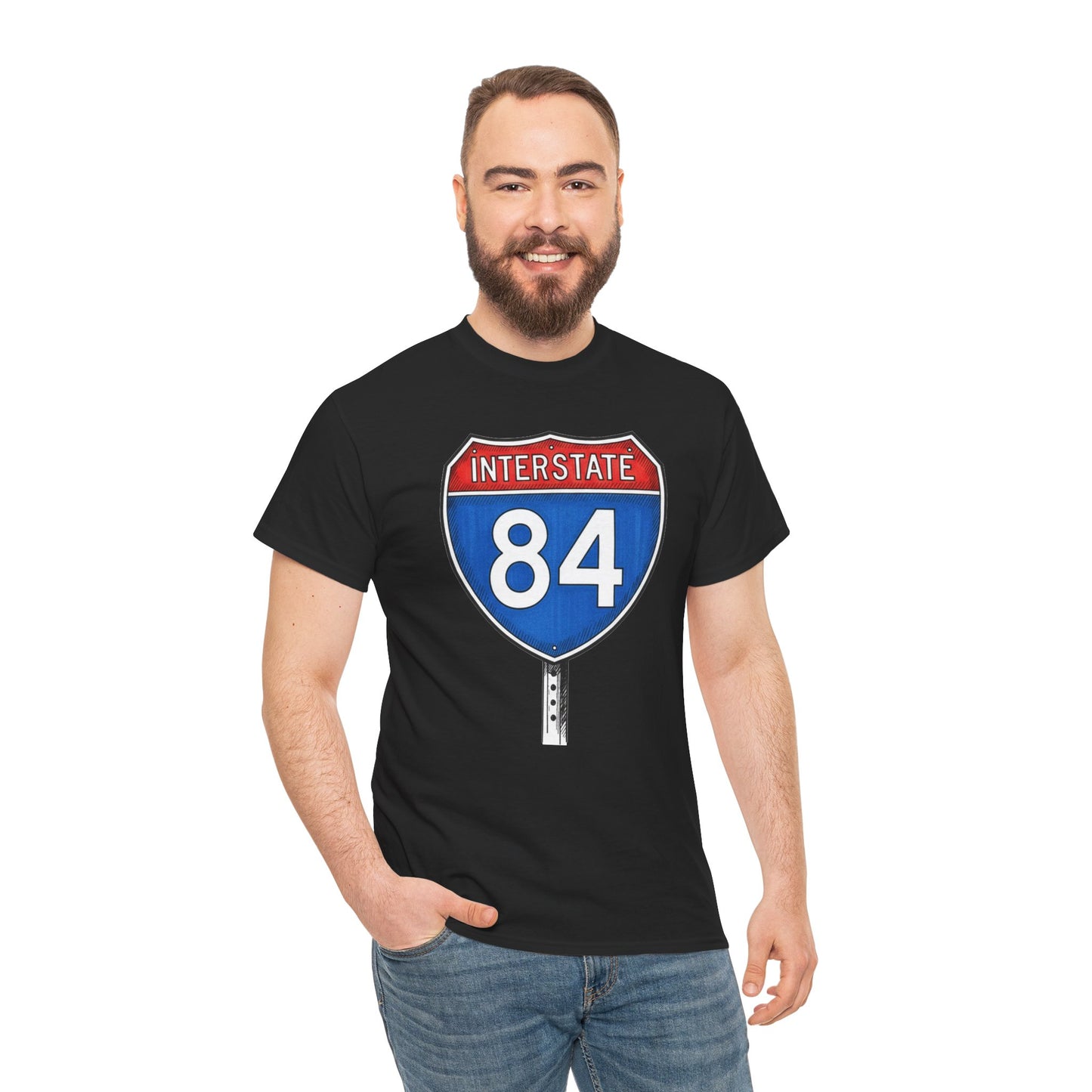 Interstate 84 Sign Tee | Vintage Urban Graphic I84 T-shirt