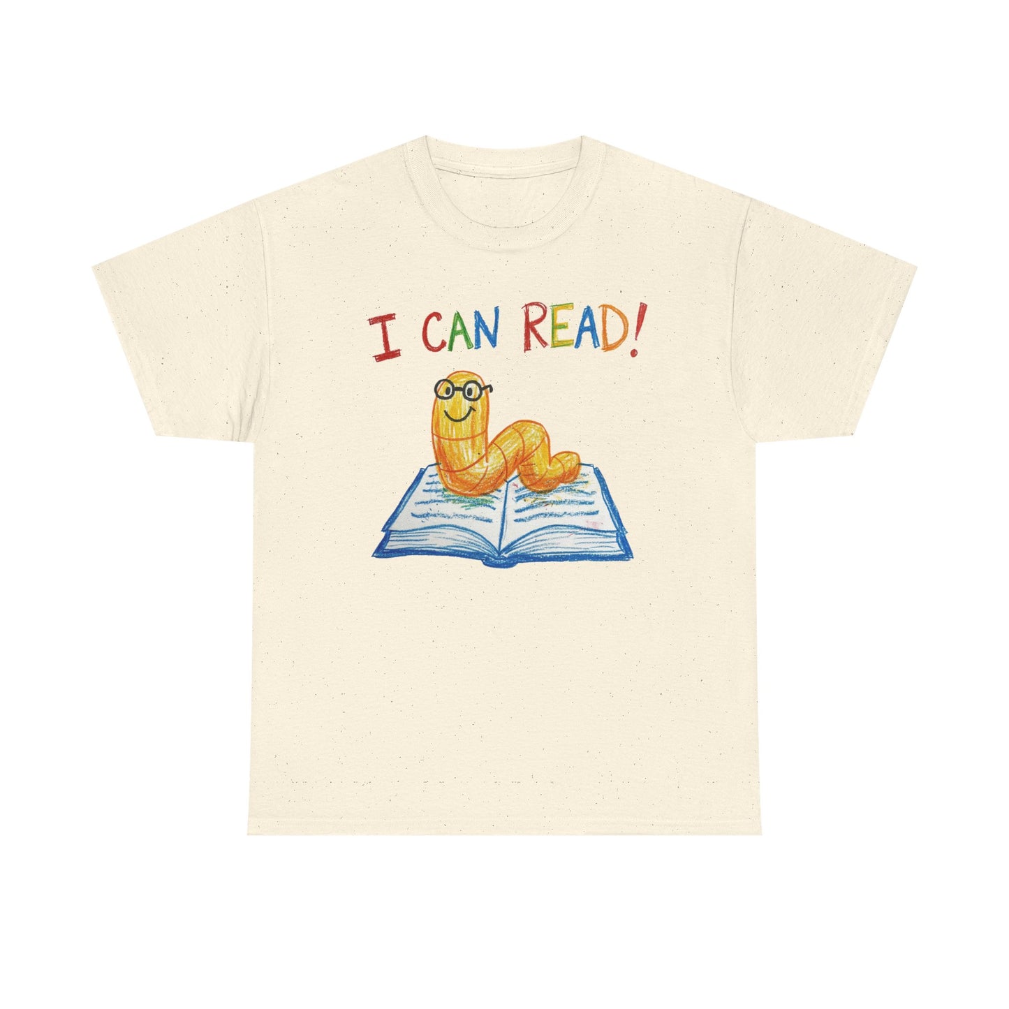 I Can Read Bookworm tee | Retro Reading Shirt