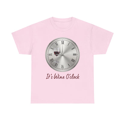 Its Wine Oclock Clockface T-Shirt | Wine Glass Graphic Tee
