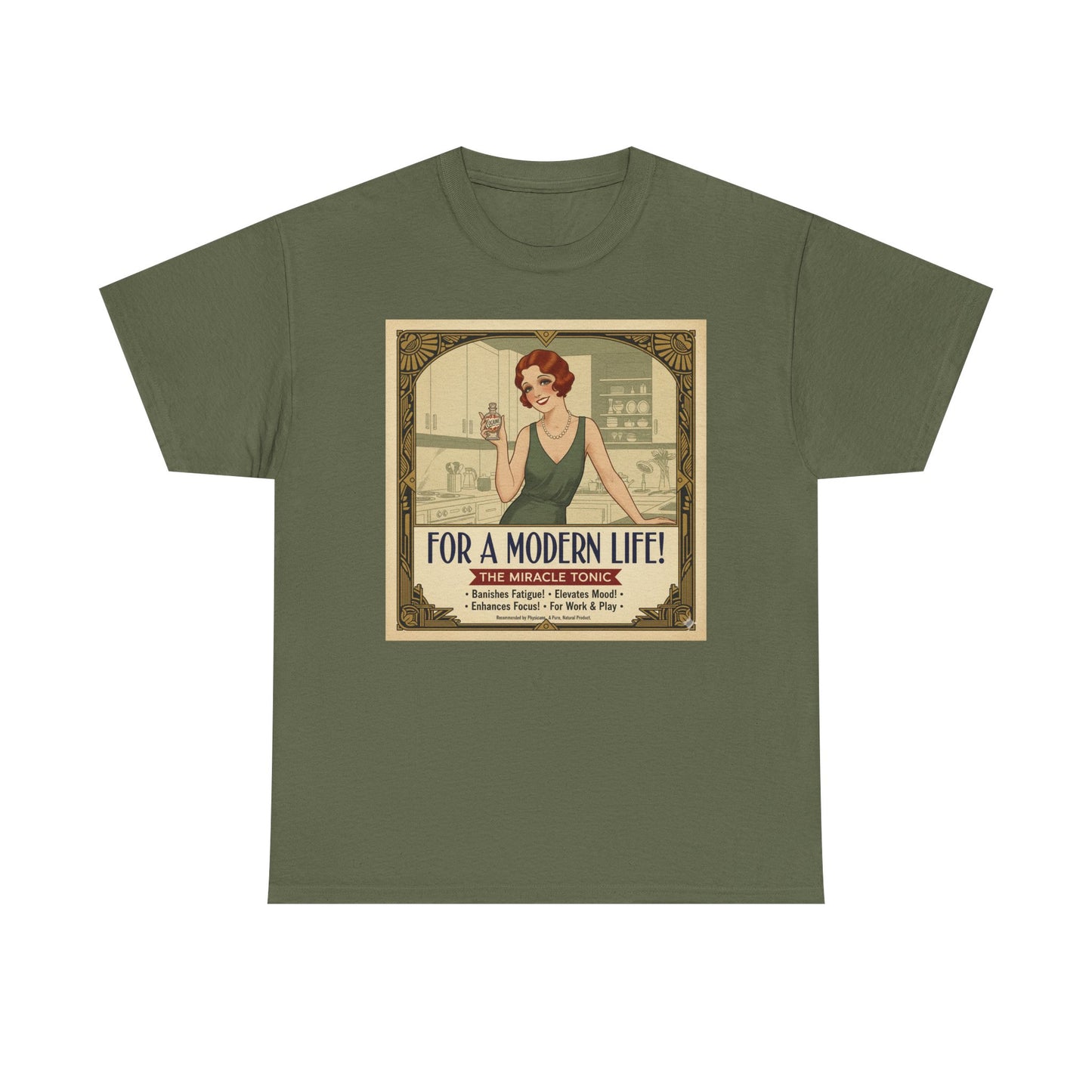 For a Modern Life! Cocaine Vintage ad graphic Tee | Retro 1920s illustration