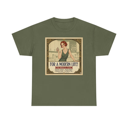 For a Modern Life! Cocaine Vintage ad graphic Tee | Retro 1920s illustration