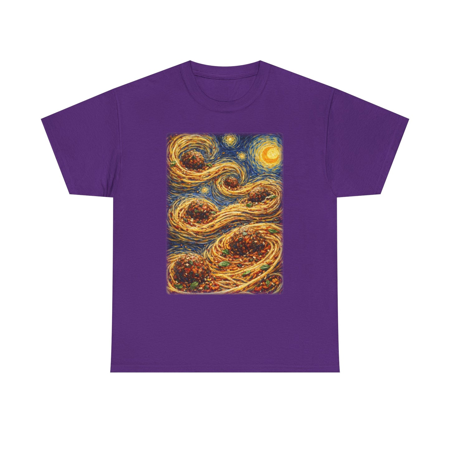 Spaghetti Night Van Gogh Inspired Swirl Tee |  Starry Night Sky Art