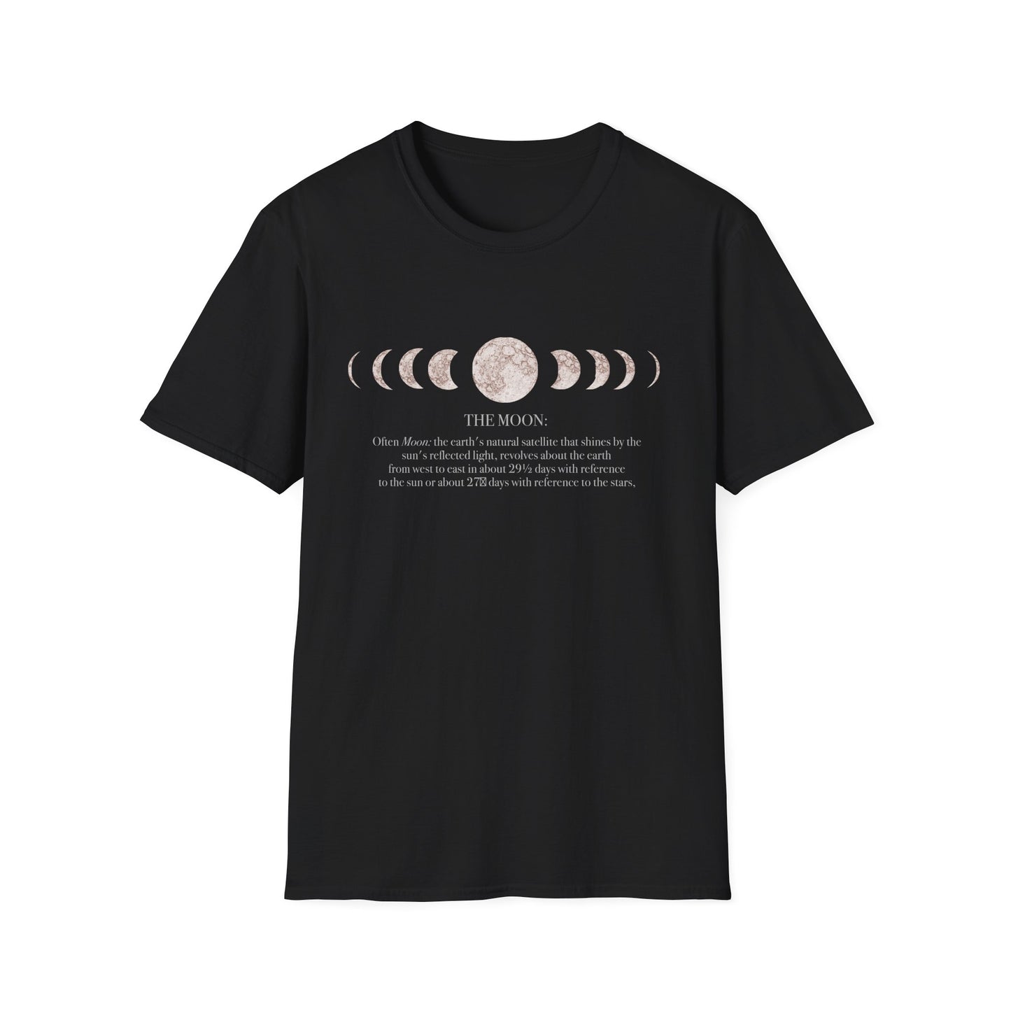 Moon Phases T-Shirt| Lunar Cycle, minimalist astrology design