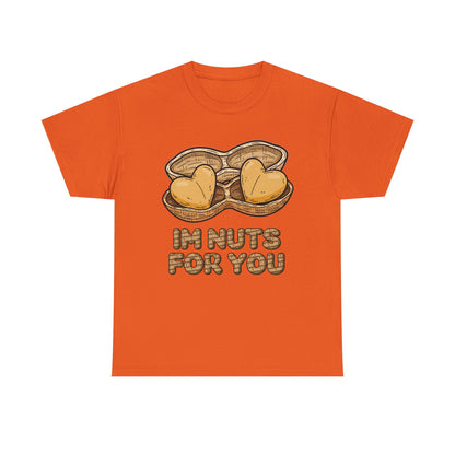 Valentines Day ! "Im Nuts for You" Tee | Heart shaped peanuts | Valentines Gift