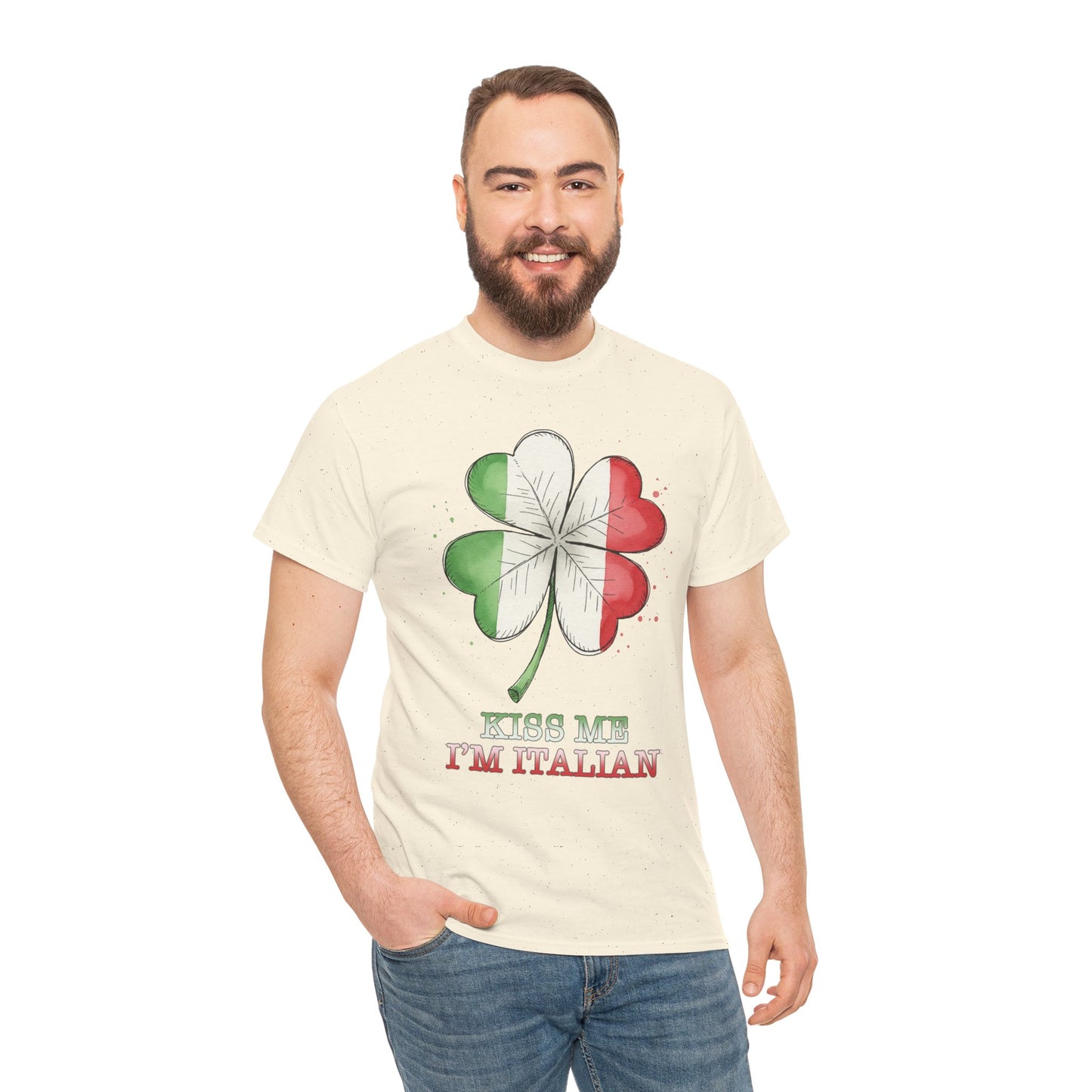 St. Patrick’s Day Kiss Me I'm Italian Shamrock T‑Shirt