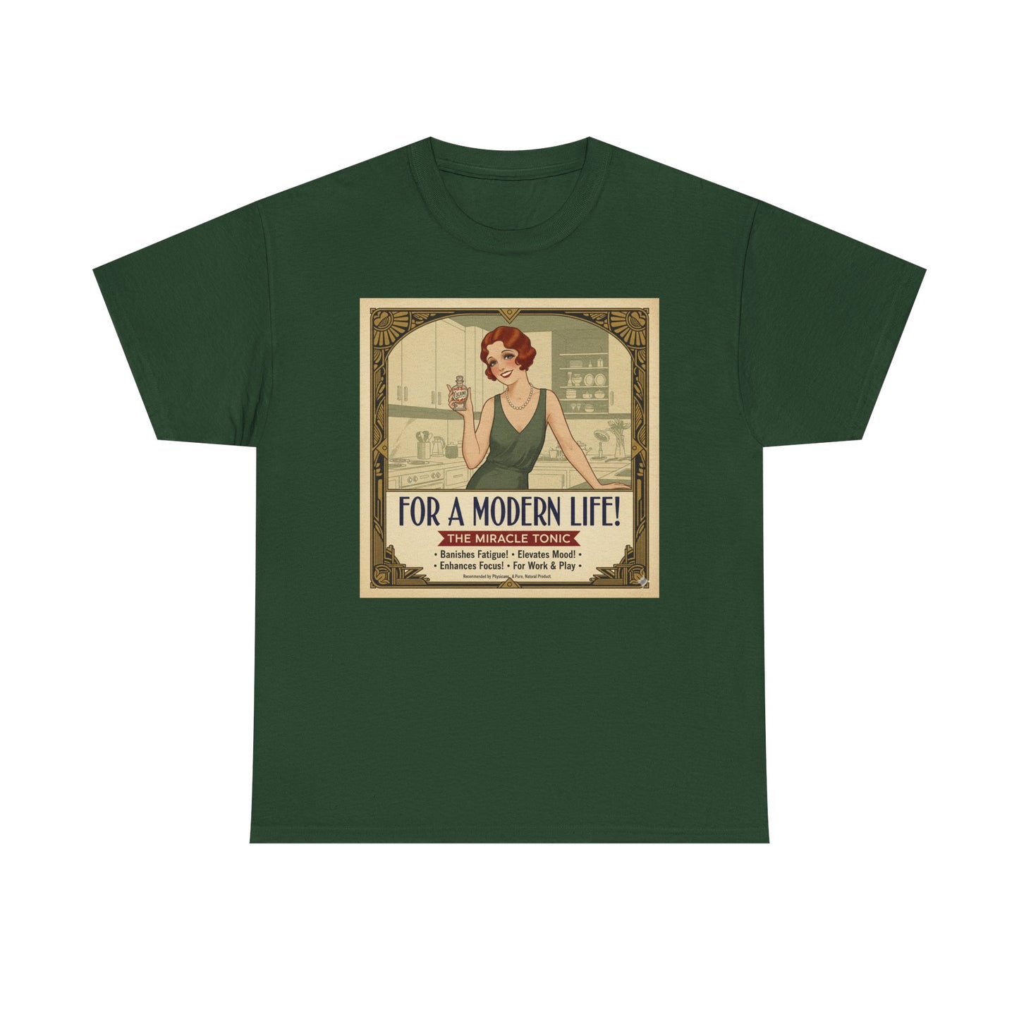For a Modern Life! Cocaine Vintage ad graphic Tee | Retro 1920s illustration