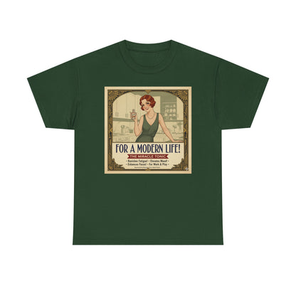 For a Modern Life! Cocaine Vintage ad graphic Tee | Retro 1920s illustration