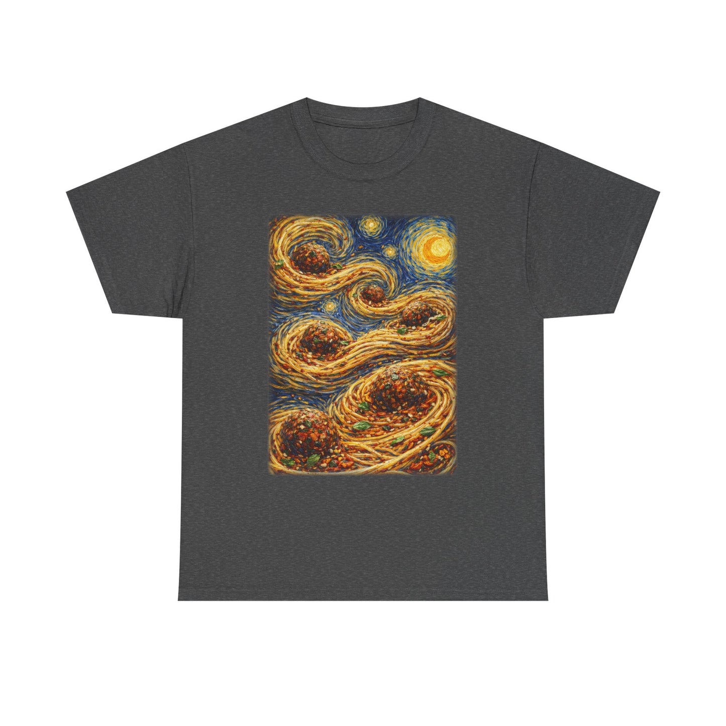Spaghetti Night Van Gogh Inspired Swirl Tee |  Starry Night Sky Art