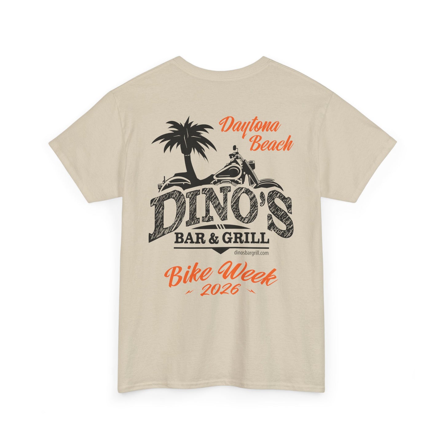 2-Sided T‑Shirt | Bike Week 2026 | Dino's Bar & Grill | Daytona Beach