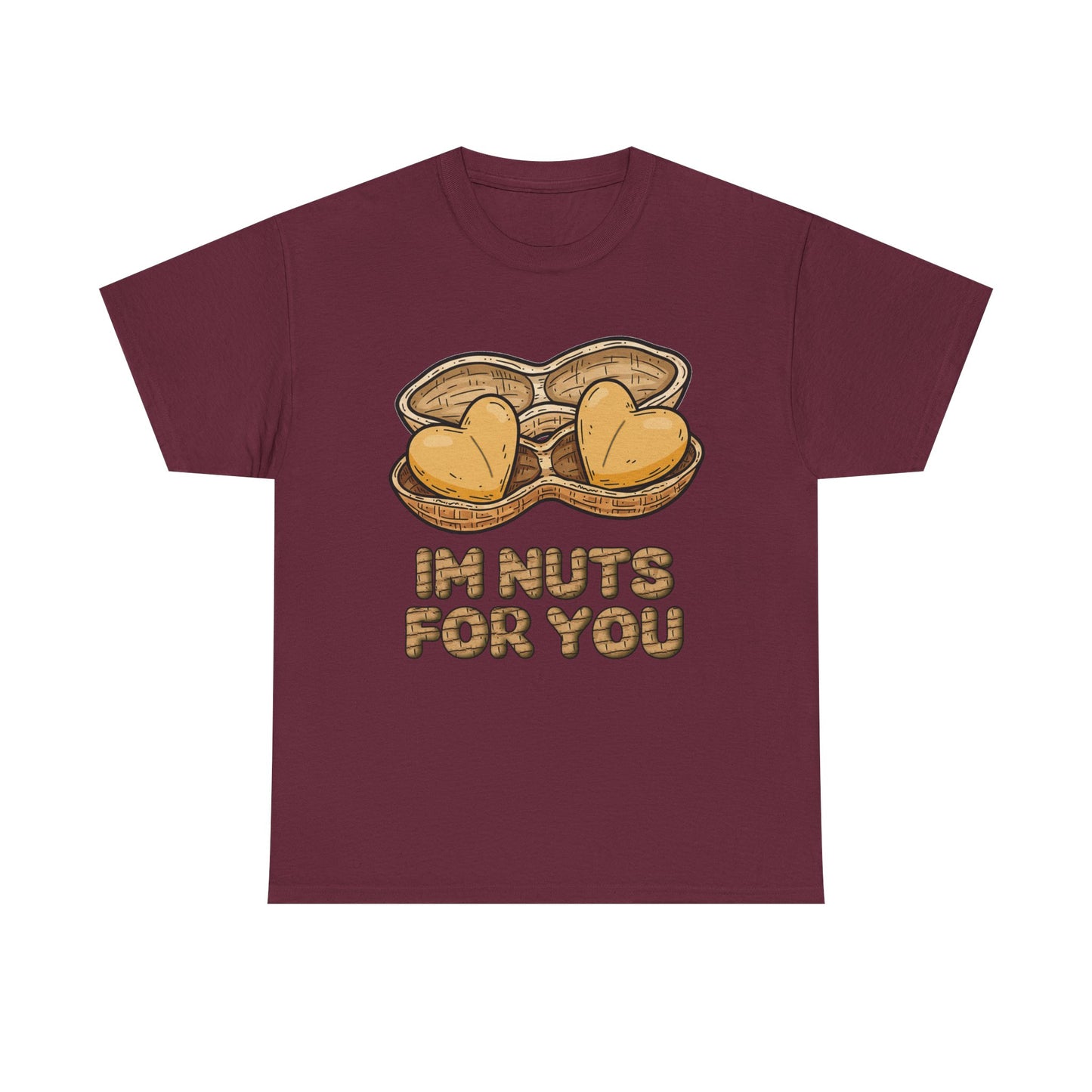Valentines Day ! "Im Nuts for You" Tee | Heart shaped peanuts | Valentines Gift