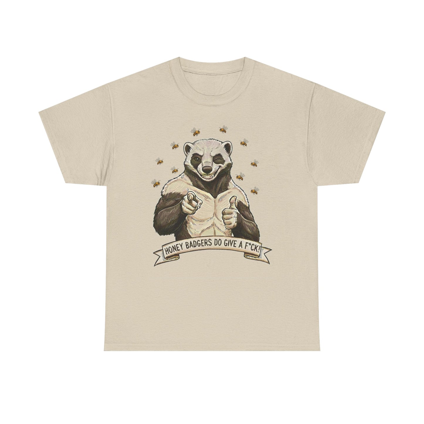 Honey Badger T-Shirt | Honey Badgers Do Give A F*ck Graphic Tee