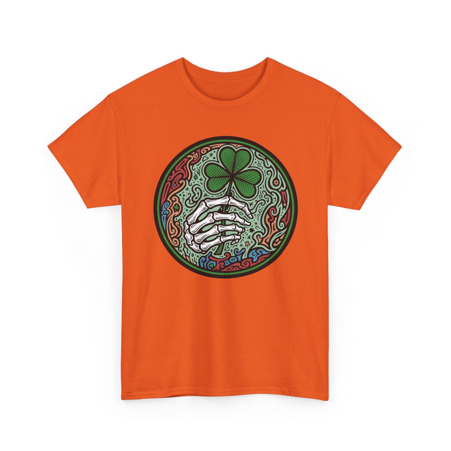 St. Patrick’s Day Skeleton Hand with Shamrock T‑Shirt