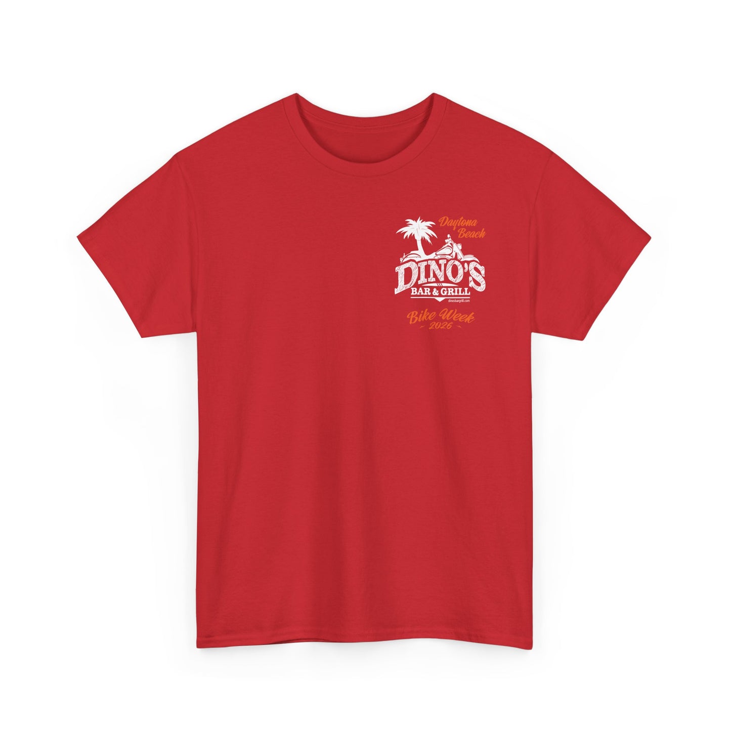 2-Sided T‑Shirt | Bike Week 2026 | Dino's Bar & Grill | Daytona Beach