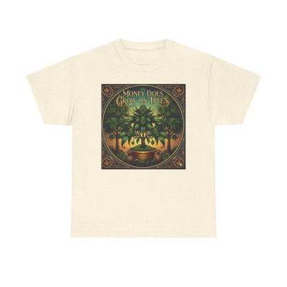 Money Does Grow On TreesMarijuana  tee | vintage cannabis money tree illustration