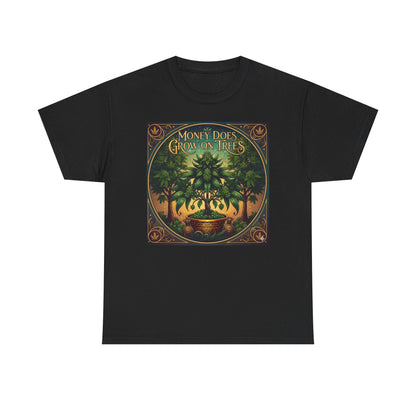 Money Does Grow On TreesMarijuana  tee | vintage cannabis money tree illustration