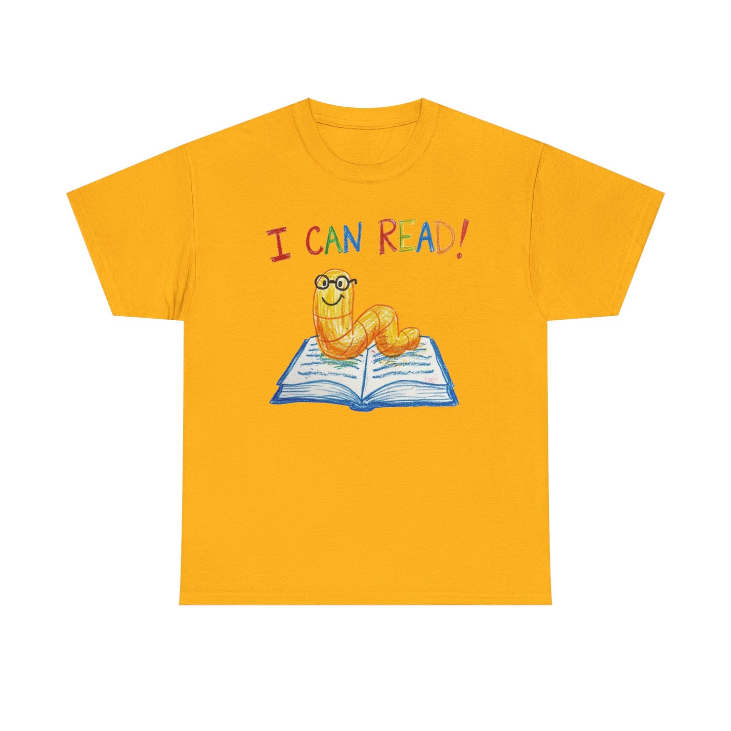 I Can Read Bookworm tee | Retro Reading Shirt