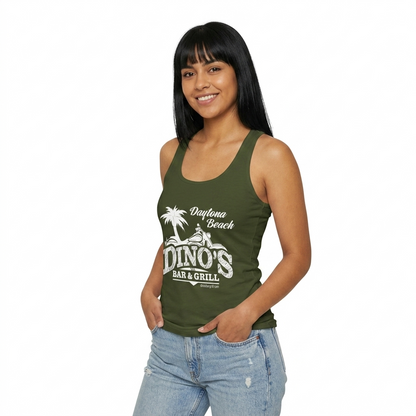 Women's Racerback Tank | Dino's Bar & Grill | Daytona Beach