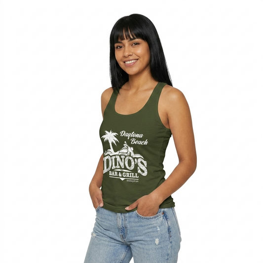 Women's Racerback Tank | Dino's Bar & Grill | Daytona Beach
